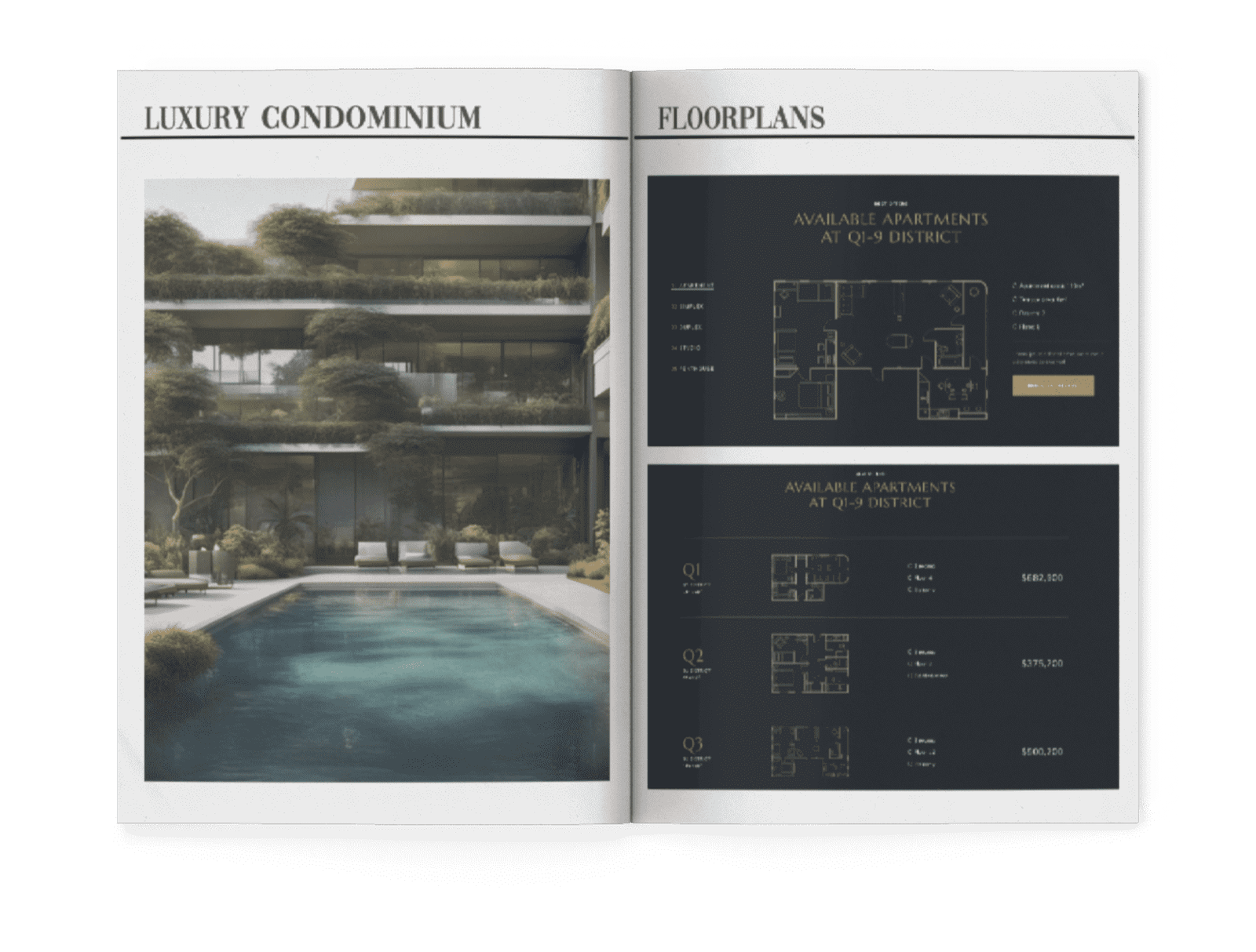 Condo Site plan floor Plans