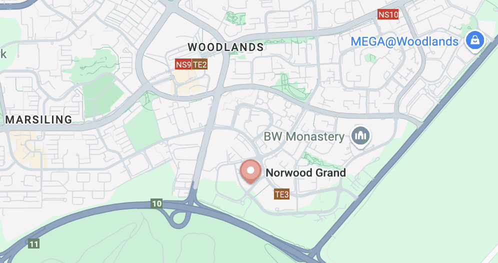 Norwood Grand Location Map